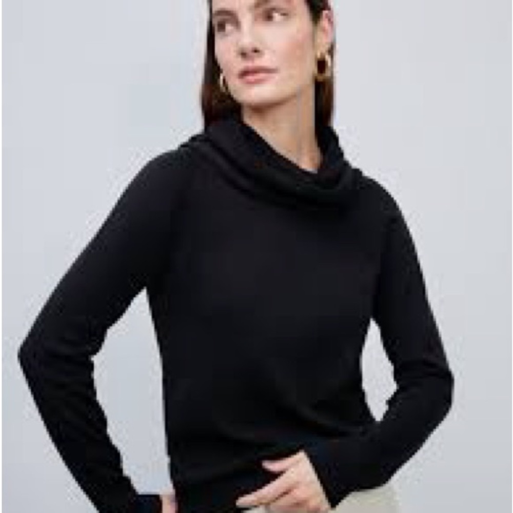 J. Crew Elegant Black Turtleneck Sweater